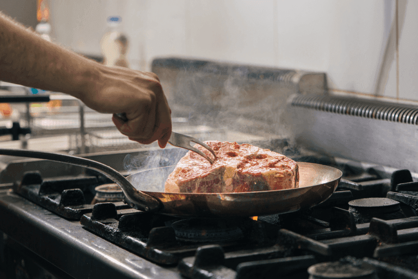 Steak cooking